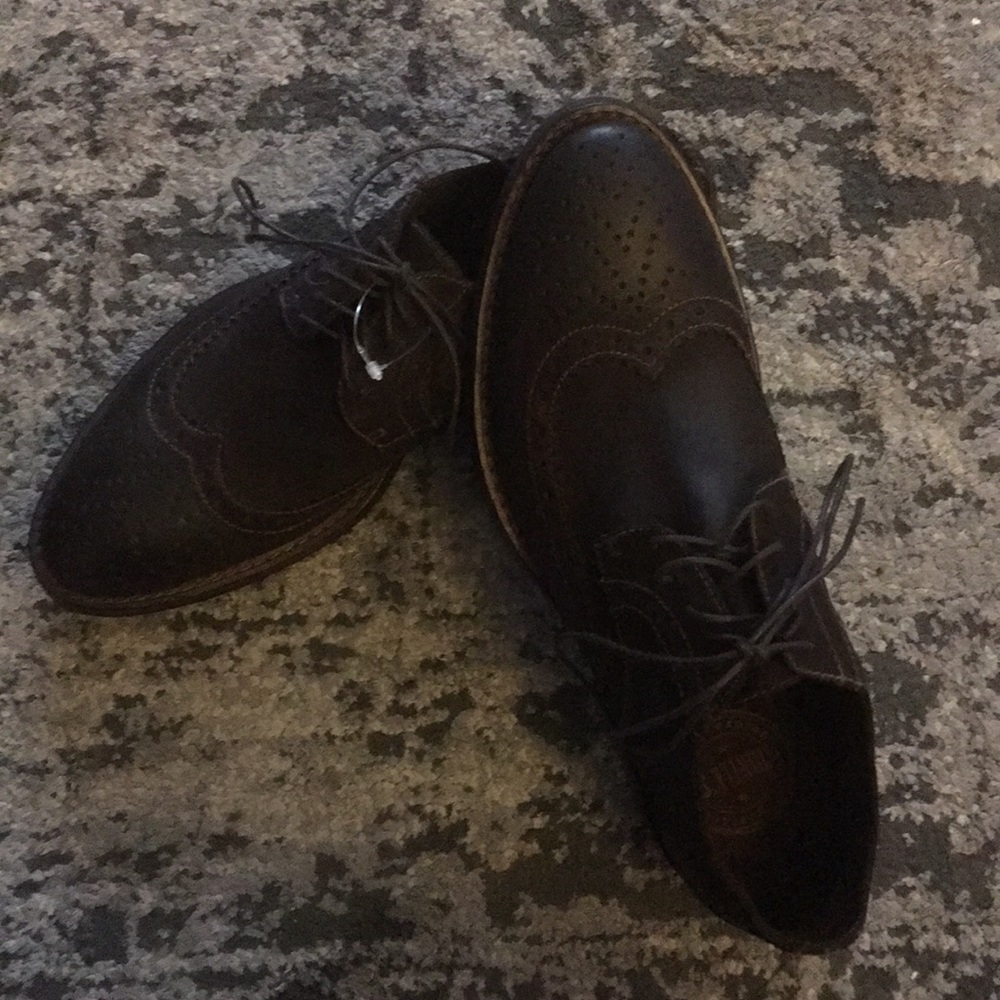 Pawelks Mens Size 10.5 Brown Leather/Suede Oxford